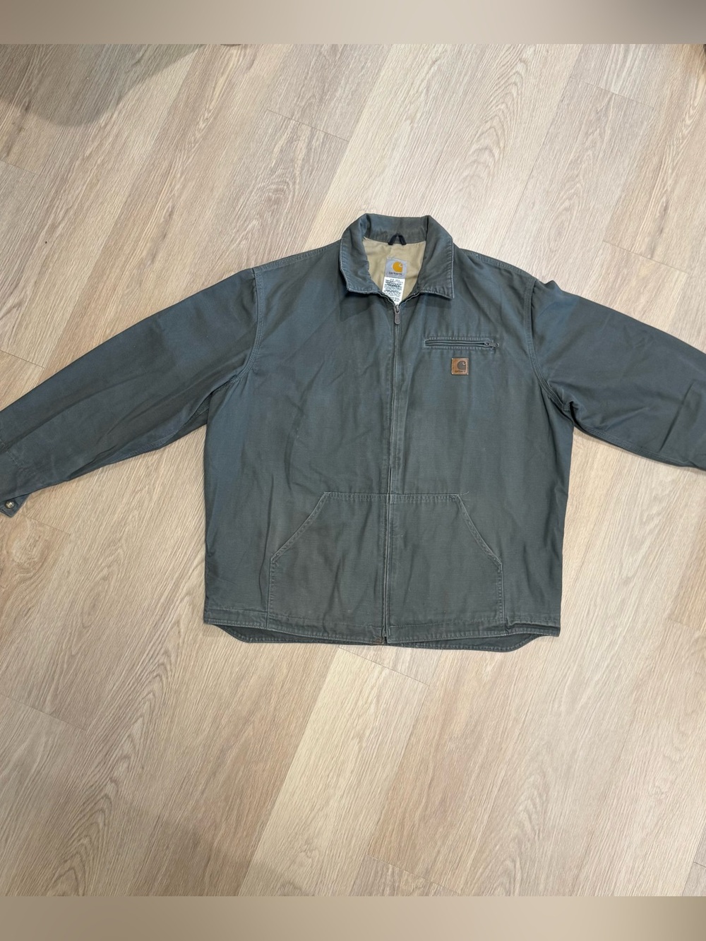 Carhartt j169  Men's Dark Olive Work Jacket - Heavy-Duty Zip Front